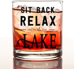 kunlisa Lake Gifts Whiskey Glasses, Lake House Decor and Gifts, Lakes House Essentials 10 oz Drinking Rocks Glasses for Women Men Whisky Cocktail Scotch Bourbon Liquor