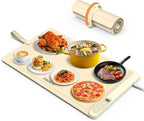 Food Warming Mat WochiTV Electric Warming Tray with 6 Level Temperature Control and 6 Hours Timer Extra Large Food Warmer Perfect for Parties Gatherings Buffet (Beige)