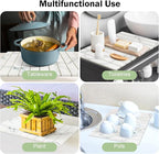 Stone Dish Drying Mat for Kitchen Counter,24"(L)×16"(W) Collapsible Fast-Drying Diatomaceous Earth Mats with Towel Sanding Tool,Versatile Stone Drying Mats for Cups Dishes Bottles