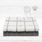 100% Cotton Terry Dish Towels, 4 Pack 16 x26 Inches, Super Soft and Absorbent Kitchen Towels, Perfect for Kitchen Cleaning and Dish Washing | Light Gray