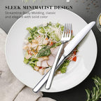 KINGSTONE Silverware Set, 20 Piece Flatware Cutlery Set for 4, 18/10 Stainless Steel Silverware Mirror Polished Dishwasher Safe for Home, Restaurant, Wedding, Party(Silver, 20 pieces for 4)