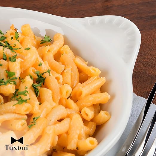 Tuxton China BEN-1102 Shirred Egg, 11 oz., 8-1/8" x 6-5/8" x 1-1/4" H, Round, Microwave and Dishwasher Safe, Oven Proof, Fully Vitrified, Ceramic, DuraTux, Pack of 12