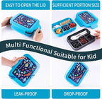 Leak-Proof, 8-Compartment Bento-Style Kids Lunch Box - Ideal Portion Sizes for Ages 6 +, Durale, Drop-Proof, Dishwasher Safe, & Made with BPA-Free Materials(Blue)