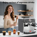 TEM650 Espresso Machine,Coffee Maker 20 Bar High Press Extraction- with 15 Grind Setting & Dual Heating System, 2.7L Detachable Wanter Tank, Separate Hot Water Spout- Cup Warmer Function