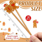 30 Pcs Christmas Drink Stirrers Xmas Stir Stick Holiday Coffee Swizzle Stick Reusable Plastic Hot Cocoa Bar Chocolate Decoration Cocktail Mixer(Gingerbread Couple,Elegant Color)