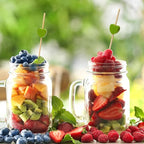 Minisland Green Love Heart Cocktail Picks, 4.7 Inch Long Bamboo Fancy Toothpicks for Appetizers, Decorative Spring Summer Wedding Party Food Drinks Garnish Fruit Kabob Skewer Sticks 100 Counts -MSL442