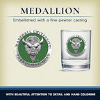 Heritage Pewter Marshall University Thundering Herd Double Old Fashion | Double Rocks Glass 14 OZ for Liquor | Expertly Crafted Pewter Glass