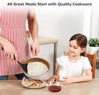 duxtop Ceramic Nonstick Frying Pan 8" Stir Fry Pan Skillet with Stainless Steel Handle, PFAS Free, Dishwasher & Oven Safe, All Stovetops & Induction Compatible