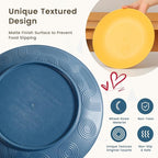 Homienly 40-Piece Premium Wheat Straw Dinnerware Sets, Service for 8, Unbreakable Plates and Bowls Set - Cups Sets, Dinner Plates, Bowls for Kitchen,Dishwasher and Microwave Safe Dishes Set - Multi