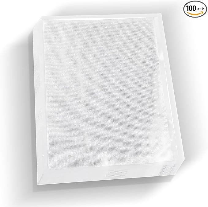 8” x 12” 100 Vacuum Sealer Bags Commercial Grade PreCut Bag Great for Storage, Meal Prep or Sous Vide