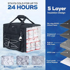 Maelstrom Soft Sided Cooler Bag, 30/40 Can Collapsible Insulated Ice Chest, Large Leakproof Camping & Travel Cooler for Kayaking & Beach