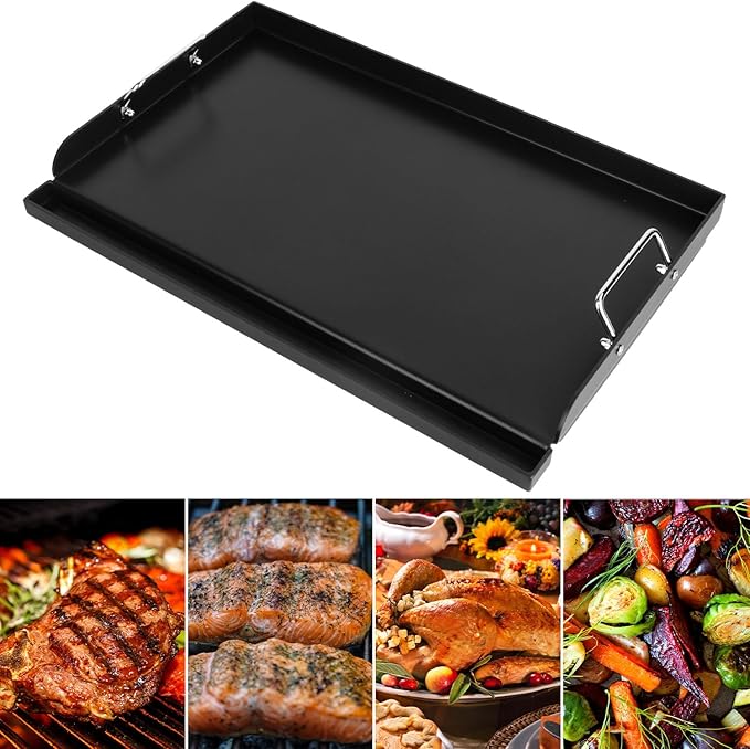 25"x16" Nonstick Coating Griddle for Gas Grill, Universal Griddle Insert for Gas Stove/Gas Grill/Electric/Charcoal, Flat Top Plate for Outdoor Cooking and Camping Grilling