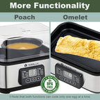 Electric Rapid Egg Cooker, 6 Egg Capacity for Hard Boiled Eggs, Poached Eggs, Scrambled Eggs, or Omelets Maker with Auto Shut Off