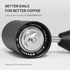 TIMEMORE C5 Pro Manual Coffee Grinder with S2C-042-III Conical Burr, 0.031mm Precision Adjustment, All-Metal Portable Hand Coffee Mill for Espresso/French Press/Pour Over - Black