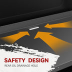 Royal Gourmet GB4000P 4 Burner Propane Gas Griddle with Hard Cover and Foldable Side Tables, 35-Inch Flat Top Grill with 766 Sq. In. Cooking Area for Backyard and Tailgating, Black