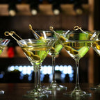 Nuogo 300 Pcs Bamboo Cocktail Picks 4.13 Inch Bamboo Skewers Fruit Toothpicks for Appetizers Drink Garnish Sticks Handmade Food Pick with Looped Knot for Party Bar Snacks Sandwiches Drinks