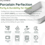 Casserole Dish with Roasting Racks, 3 QT Baking Dish with Handles, White Bakeware, Ceramic Baking Pan, Microwave Oven Safe, Dinner, Wedding (13.6"*8.7")