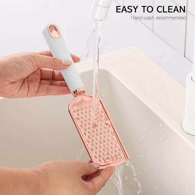 COOK WITH COLOR Kitchen Gadget Set Copper Plated Stainless Steel Utensils with Soft Touch Handles, Copper White, 10 Pieces