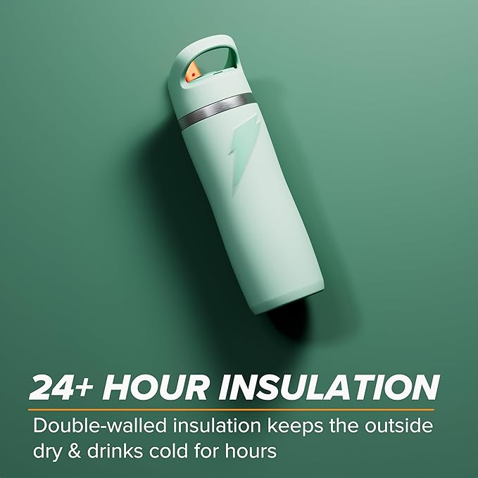 Gatorade 'Overtime' 22oz Stainless Steel Water Bottle, Straw Cap, Yellow