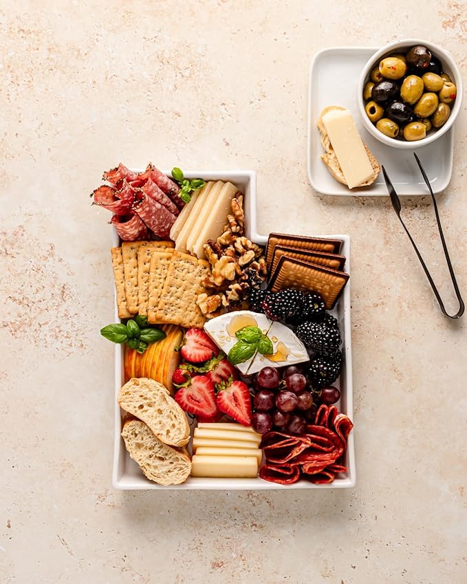 Utah Shaped Baking Dish Serving Platter or Decorative Tray Charming Porcelain Bakeware Oven Microwave and Dishwasher Safe