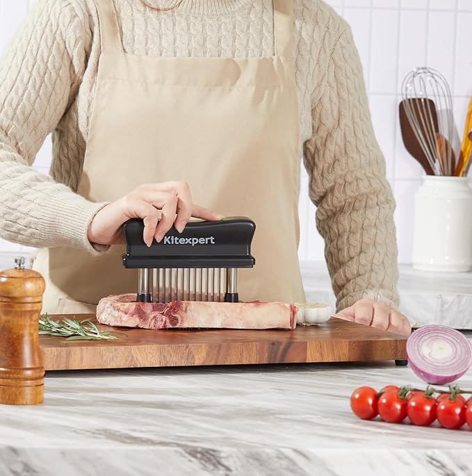 Kitexpert Meat Tenderizer 36 Ultra Sharp Blades Meat Tenderizer Tool with Stainless Steel Needle, Detachable Base for Easy Cleaning, Heavy Duty Tenderizer for Chicken, Steak