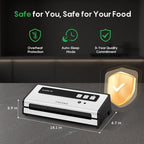 FRESKO Vacuum Sealer Machine with Automatic Bag Detection, Mason Jar Vacuum Accessory Set, Double Heat Seal, Easy to Use, Starter Kits