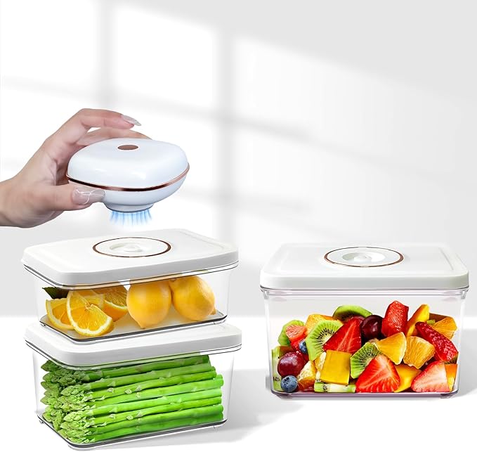 Vacuum Sealer, vacuum sealer for food(Small Vacuum Sealer+ 3 Vacuum Food Containers)