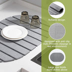 Quick Dry Stone Mat, Stone Drying Mat for Kitchen Counter, Large Dish Drying Mat - Diatomaceous Earth Dish Drying Mats, Modern Fast Dry Pad for Bathroom, 24"x16", DarkGray