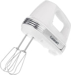 Cuisinart CPT-142P1 4-Slice Compact Plastic Toaster, White & HM-50 Power Advantage 5-Speed Hand Mixer, White