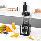 VEVOR Professional Blender, Commercial Countertop Blenders, 68 oz Jar Blender Combo, Stainless Steel 3 Functions, for Frozen Drinks, Shakes, Smoothies, Peree, and Crush Ice, Black