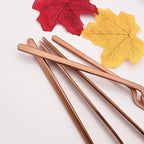 JASHII Silverware Set Satin Finish 24-Piece Stainless Steel Flatware Set Kitchen Utensil Set Service for 6 Tableware Cutlery Set Dishwasher Safe (Matte Rose Gold)