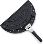 HexClad Grease Splatter Screen for Frying and Searing, Fits HexClad’s 10 and 12-inch Pans, Dishwasher-Safe, Folding Design, Heat-Safe to 480°F, Stay-Cool Locking Handle, Silicone and Stainless Steel