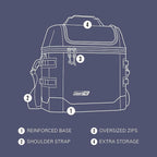 Coleman Pro 16-Can Premium Soft Cooler Lunchbox, Fully Insulated Lid & Body Stays Cold up to 30 Hours, Great for Camping, Tailgating, Parties, Sports, Concerts, Lunches & More