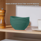 Wheat Straw Bowls, Unbreakable Snack Bowl 4 PCS - 10 OZ, Small Bowl for Snack, Dessert, Dip, Microwave and Dishwasher Safe Mini Bowls Set for Kitchen (Green)