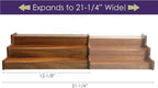 Acacia Wood 3 Tiered Spice Rack, 3 Tier Spice Organizer for Cabinet or Kitchen