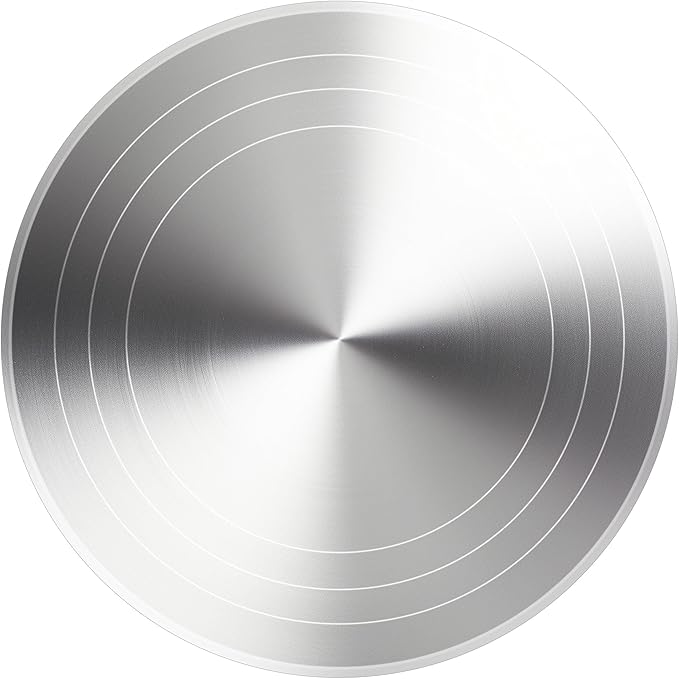 Fat Daddio's TT-1255 Revolving Cake Stand, Red and Silver