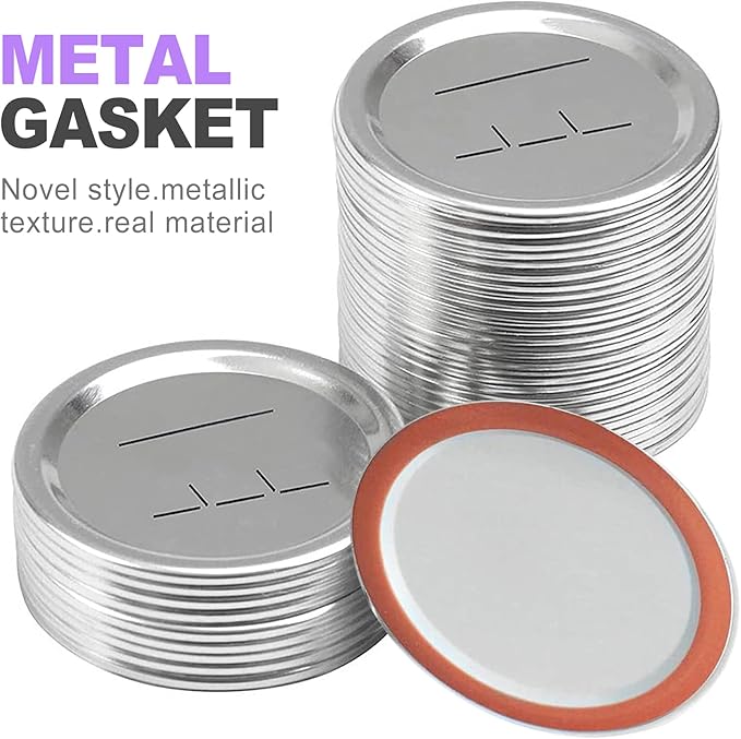 24-Pack 70 MM Regular Mouth Canning Jar Lids - Food Grade Metal Mason Jar Lids, Airtight Leak-Proof Seal Lids Regular Mouth, Fits Ball and Kerr Jars for Home Canning