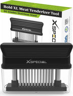 BOLD XL 60 BLADE MEAT TENDERIZER - The Only Tool You'll Ever Need: Cheap Cuts Taste Steakhouse-Quality | (3,063+ 76% 5-Star) Dishwasher-Safe Needle Stainless Steel That Transforms Steak in 90 Seconds