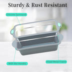 To encounter 9 Inch Silicone Bread and Loaf Pan, 2 Pack Food Grade Nonstick Silicone Molds for Baking Banana Bread, Meat Loaf, Pound Cake, with Metal Reinforced Frame More Strength