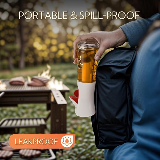 FLAIROSOL OLIVIA Oil Sprayer for Cooking, 2 Pack 200ML Glass Olive Oil Sprayer, Continuous Cooking Spray Dispenser with Portion Control for Kitchen Air Fryer, Salad, BBQ, White