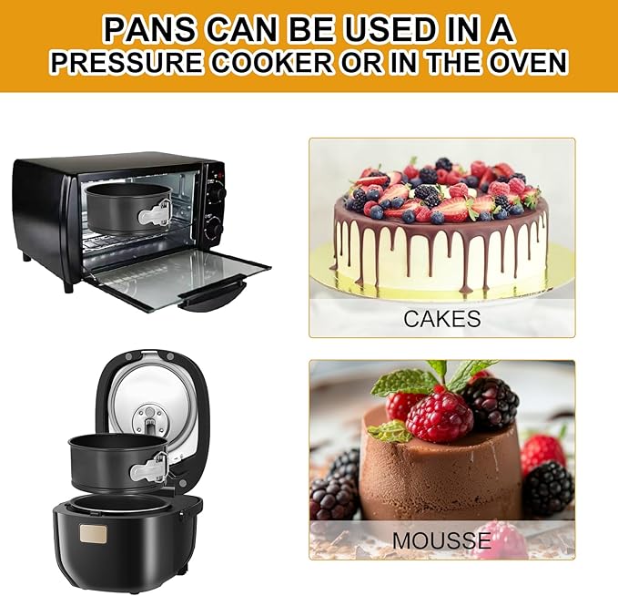 4pcs 6 inch springform pan，spring form pan for cheesecake with a detachable bottom，cake molds suitable for baking kitchens（black）