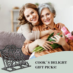 JOGREFUL Cookbook Stand, Cast Iron Heavy-Duty Recipe Book Holder, Kitchen Vintage Recipe Book Holder, Reading Rest Holder for Easel/Counter/Books/Magazine/iPad/Bible, Classic Black