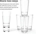 Tossware RESERVE 16oz Stacking Pint, SET OF 4, Premium Quality, Dishwasher Safe & Heat Resistant Unbreakable Plastic Beer Glasses