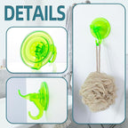Antimbee 3 Pack Suction Cup Hooks, Clear Suction Cup Hanger, Removable Small Suction Cups for Shower, Bathroom, Glass, Door, Windows, Kitchen-Up to 11 lbs on Smooth Surface (Transparent Green)