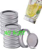 Canning Lids and Rings Regular Mouth Suitable for Ball or Kerr Jars,Small Mouth Mason Jar Lids and Bands Set of 12