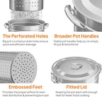 ROVSUN 44-Quart Stainless Steel Turkey Fryer & Seafood Boil Pot with Basket, Lid & Hook, Large Stock Pot for Outdoor Cooking of Turkey, Crawfish, Crab, Lobster & Shrimp