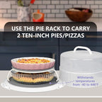 12 Inch Cake Carrier with Lid & Handle BPA-Free Cake Transport Container, Includes Insulated Bag, Cupcake & Pie Holders for Secure Dessert Delivery (Fits 7" Tall Cakes) (Purple)