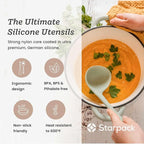 Starpack 'Stir & Serve' Silicone Cooking Utensils Set (5 Pcs) - Kitchen Utensils Set Heat Resistant to 600°F - Kitchen Utensils for Nonstick Cookware - Silicone Utensil Set for Mixing & Cooking