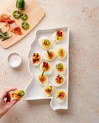 Mississippi Shaped Baking Dish Serving Platter or Decorative Tray Charming Porcelain Bakeware Oven Microwave and Dishwasher Safe