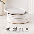 AmorArc Ceramic Dinner Plates Set of 6, 10.25 Inch Stoneware Plates for Kitchen,Modern Flat Dinnerware Dishes Set,Microwave& Dishwasher Safe, Scratch Resistant-White